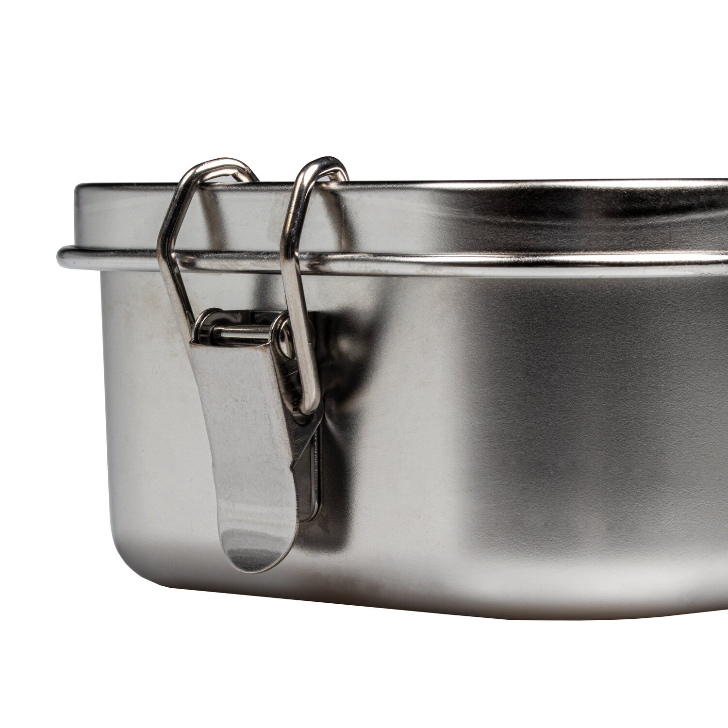 Stalowy lunch box 700 ml z pokrywką szczelną SINT-TRUIDEN - Pojemniki na żywność z nadrukiem logo | VEBI - zdjęcie 4