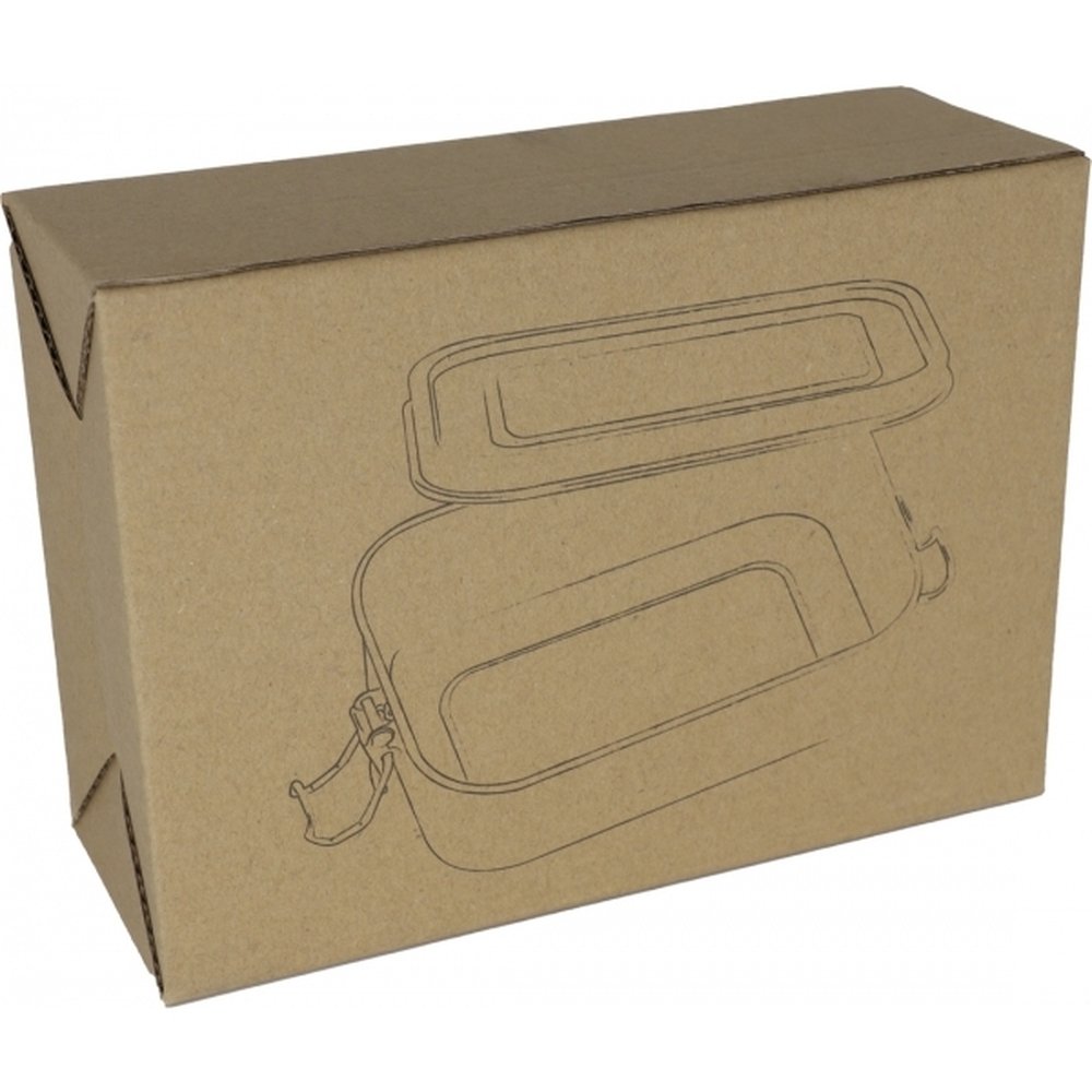 Stalowy lunch box 700 ml z pokrywką szczelną SINT-TRUIDEN - Pojemniki na żywność z nadrukiem logo | VEBI - zdjęcie 5