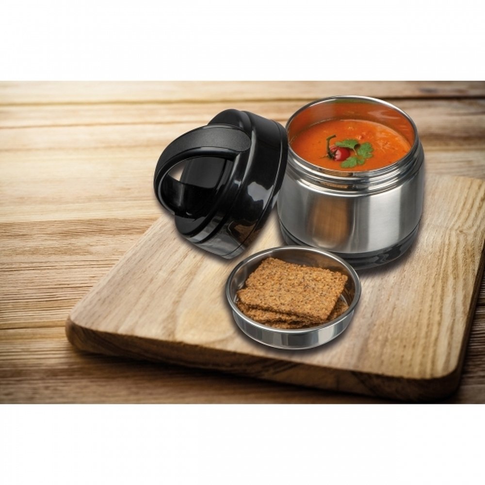 Termiczny lunch box ze stali nierdzewnej 1000ml z przegródką - zdjęcie 5