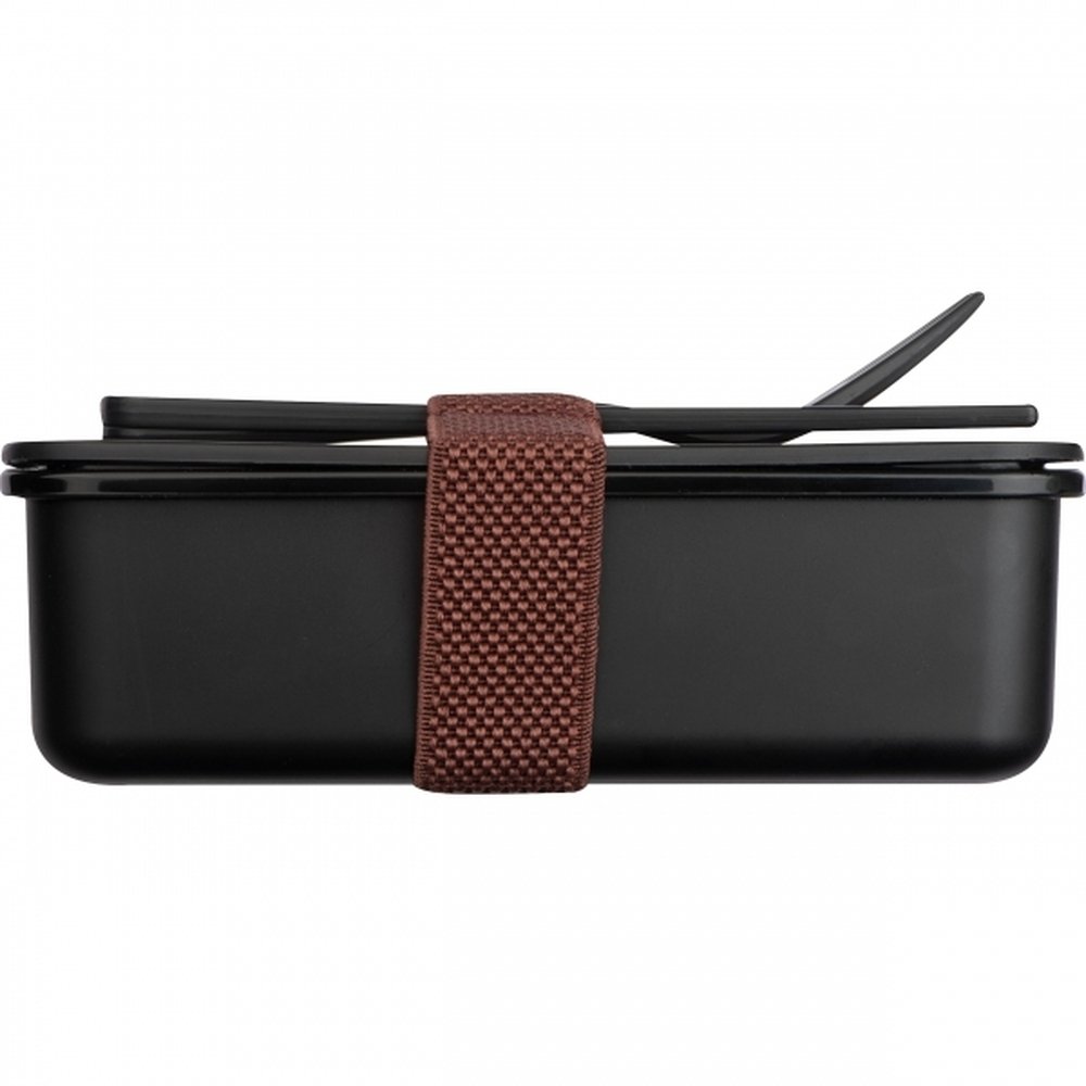 Lunch box z logo 600ml ze sztućcami VIGO - pojemnik firmowy - Pojemniki na żywność z nadrukiem logo | VEBI - zdjęcie 6