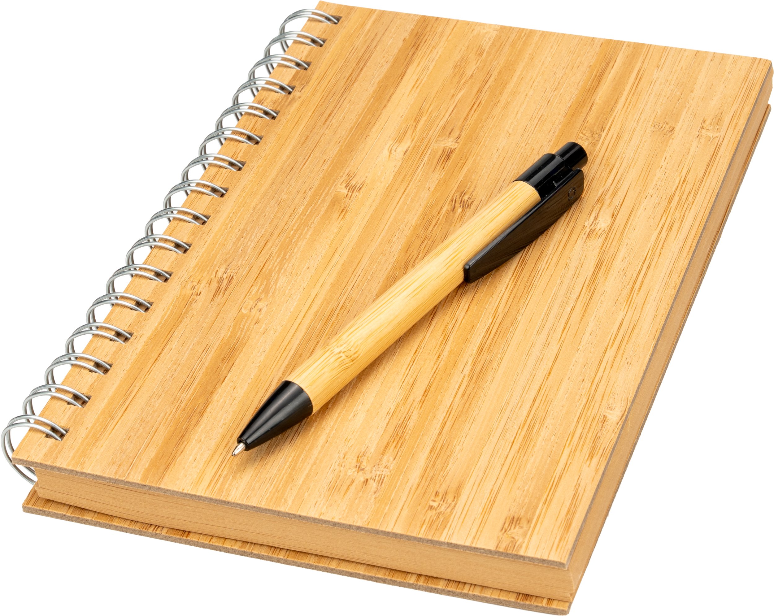 Bambusowy notes A5 z długopisem - ekologiczny zestaw biurowy