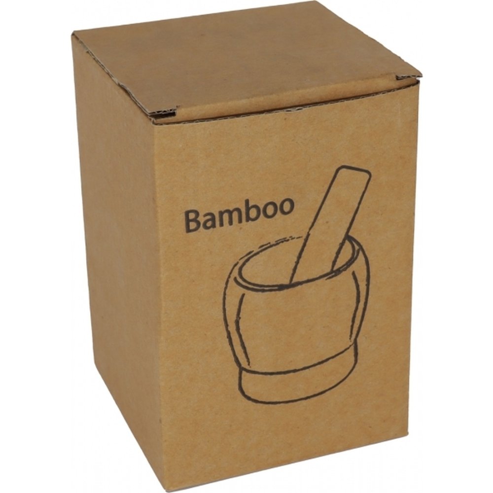 Bambusowy moździerz SALVADOR 260ml z logo firmy - Akcesoria kuchenne z nadrukiem logo | VEBI - zdjęcie 4
