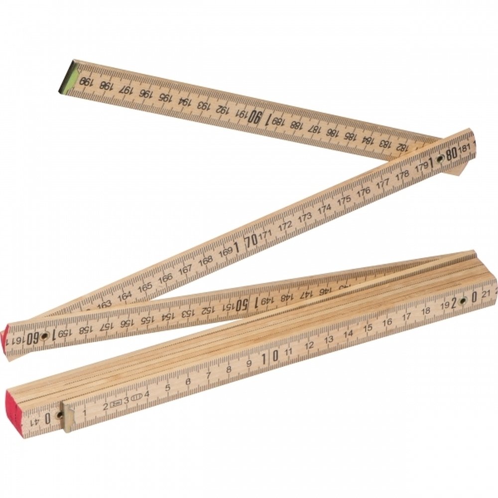 Drewniana miarka składana 2m - gadżet reklamowy z logo