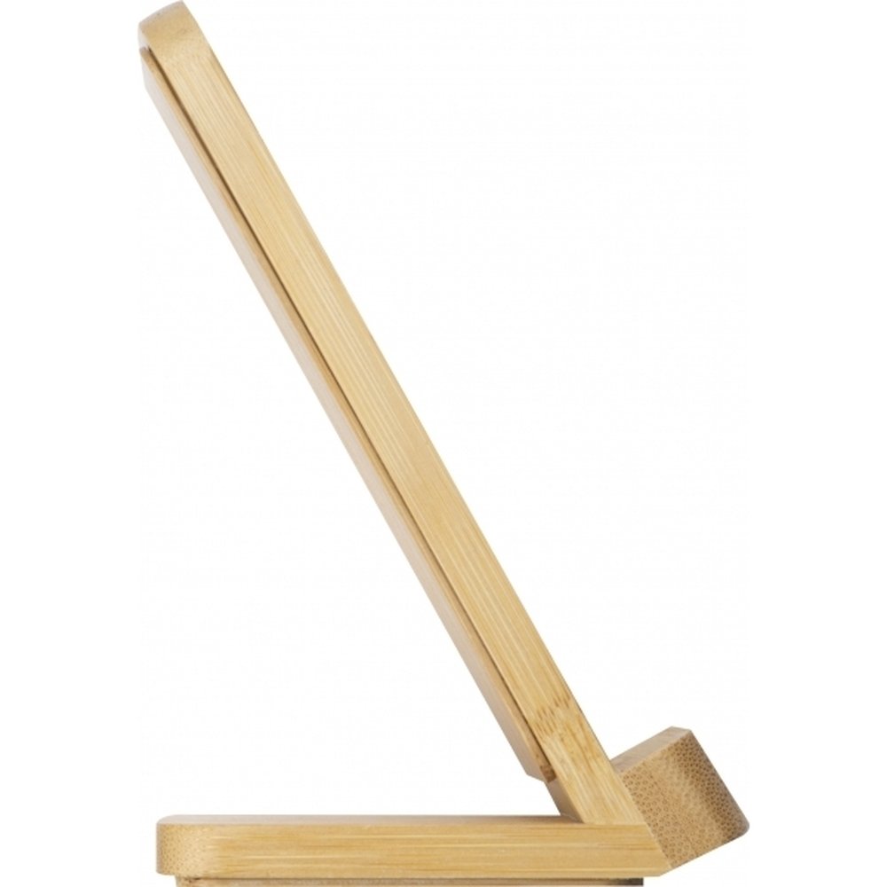 Bambusowy stojak z ładowaniem bezprzewodowym GALWAY - zdjęcie 5