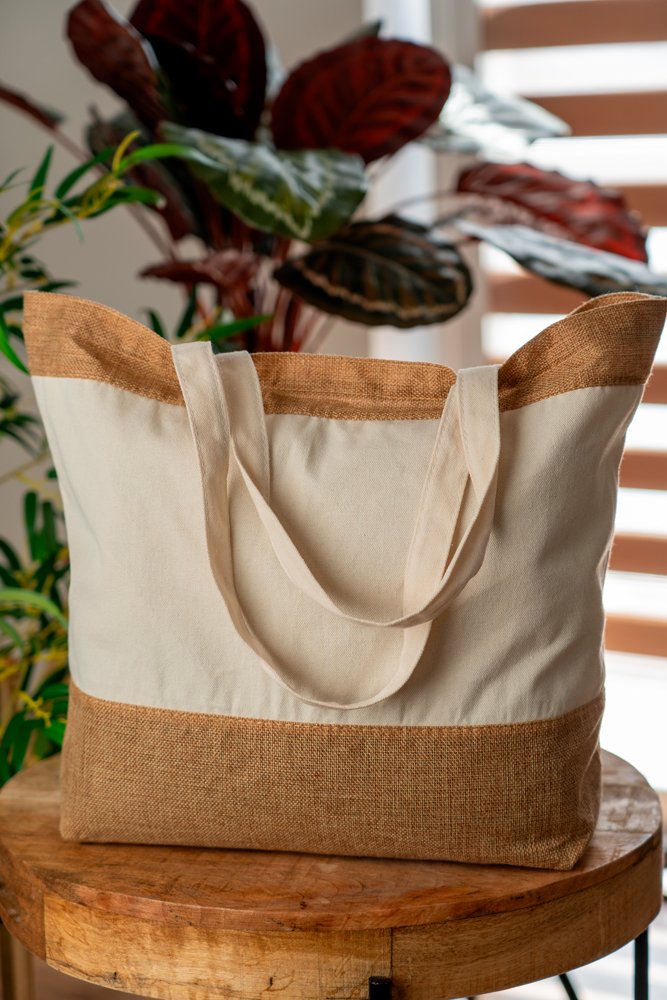 Torba plażowa z juty SAO LUIS - naturalna i pojemna - zdjęcie 3