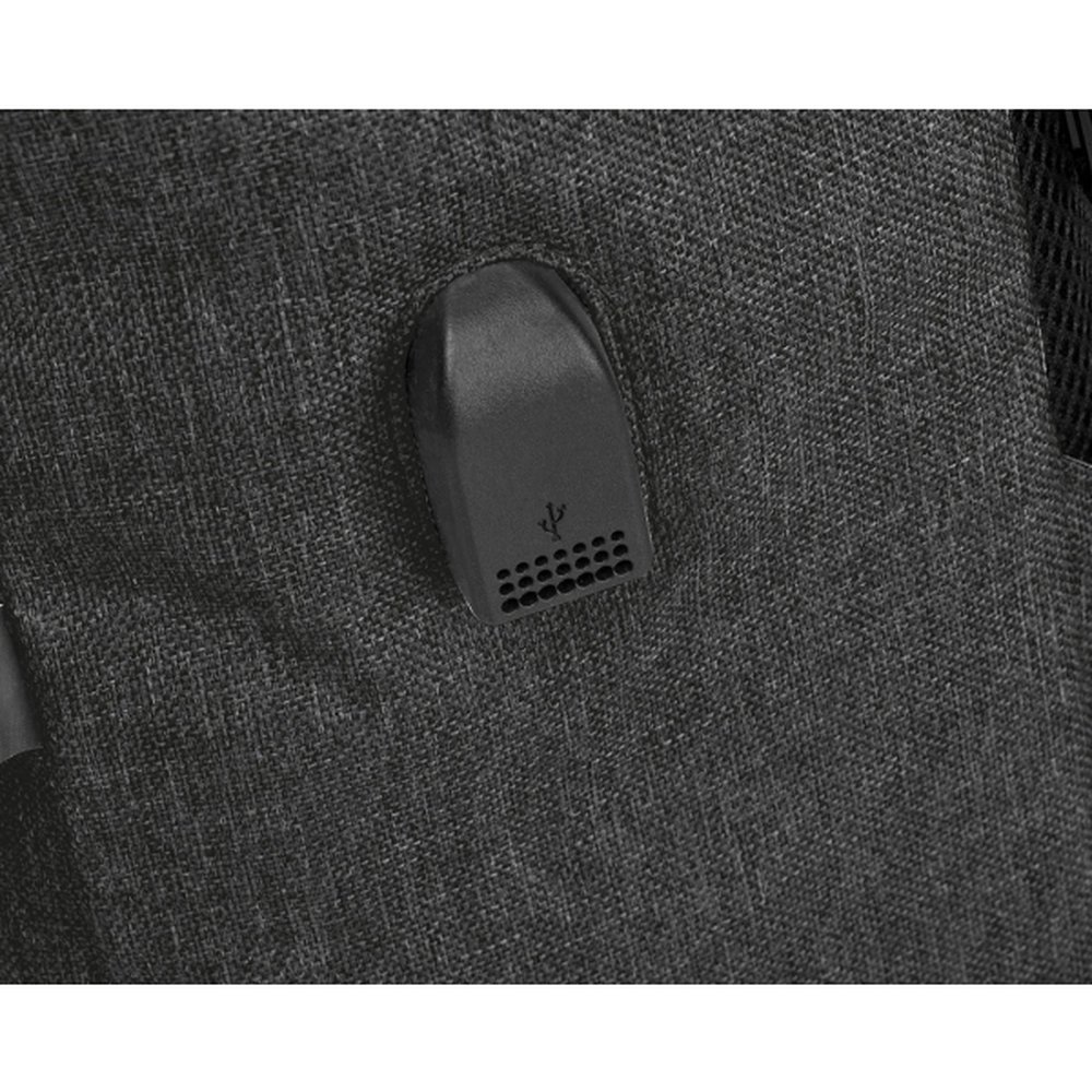 Plecak biznesowy RIMINI z USB - z materiału rPET - Plecaki z nadrukiem logo | VEBI - zdjęcie 7