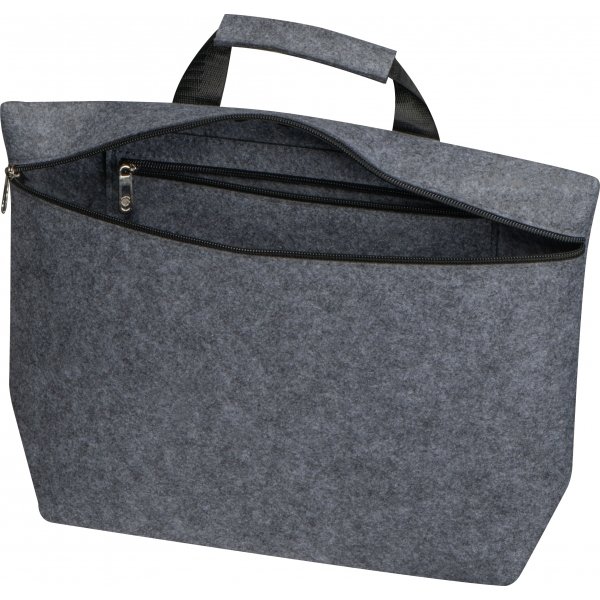 Torba na laptopa z filcu RPET LUGANO - ekologiczna i funkcjonalna - Torby i plecaki na laptopy z nadrukiem logo | VEBI - zdjęcie 3