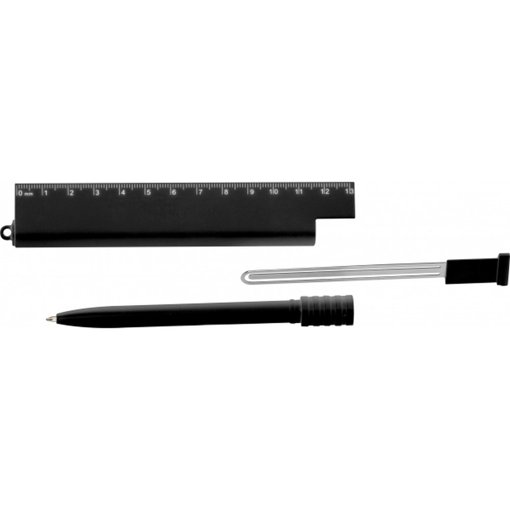 Wielofunkcyjna linijka z długopisem MANILA - gadżet biurowy 3w1