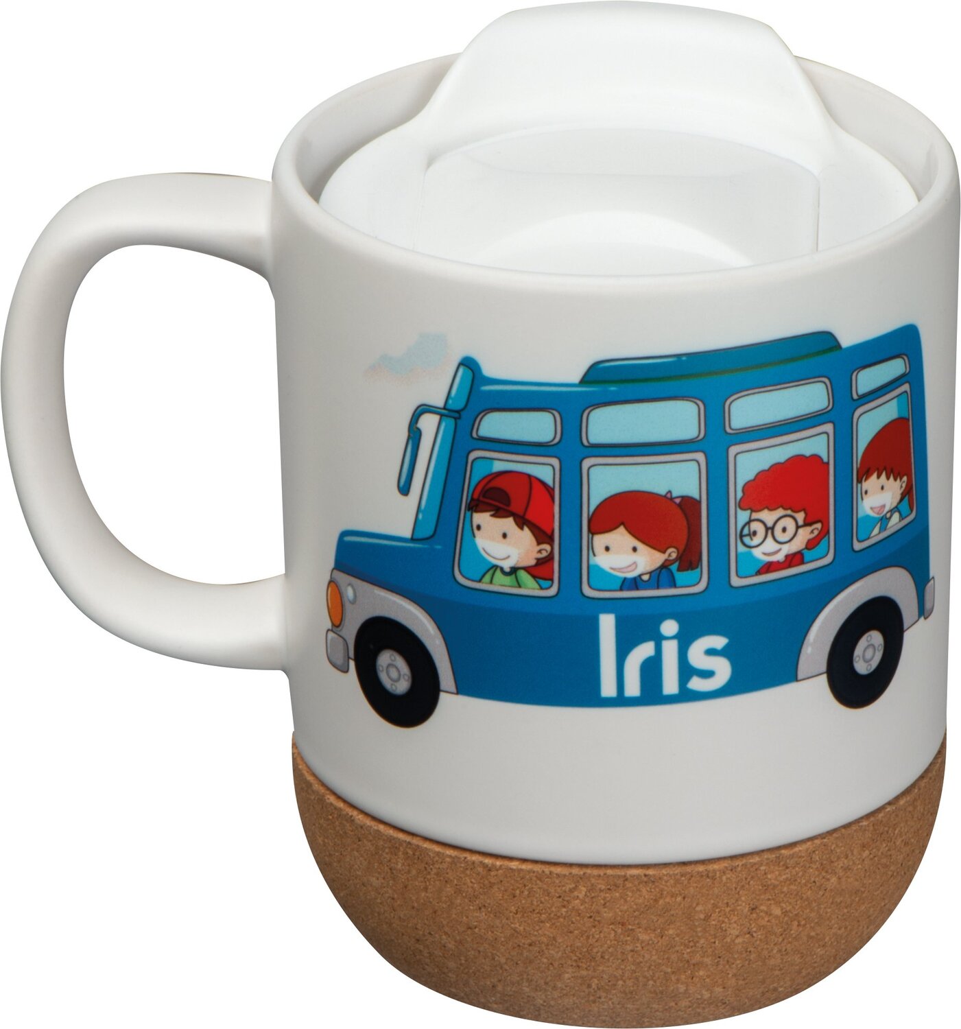 Kubek ceramiczny z pokrywą i podstawką 300ml - SAN JOSE - Kubki z nadrukiem logo | VEBI - zdjęcie 7