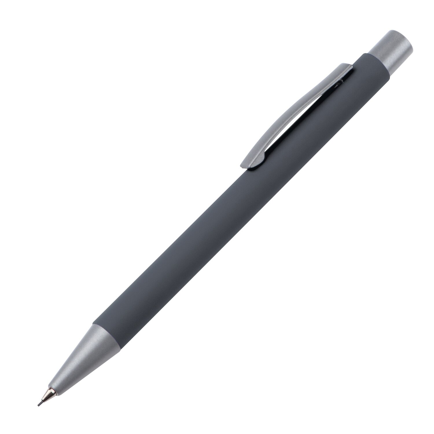 Ołówek automatyczny soft touch ANCONA z rysikiem - Soft touch z nadrukiem logo | VEBI - zdjęcie 9