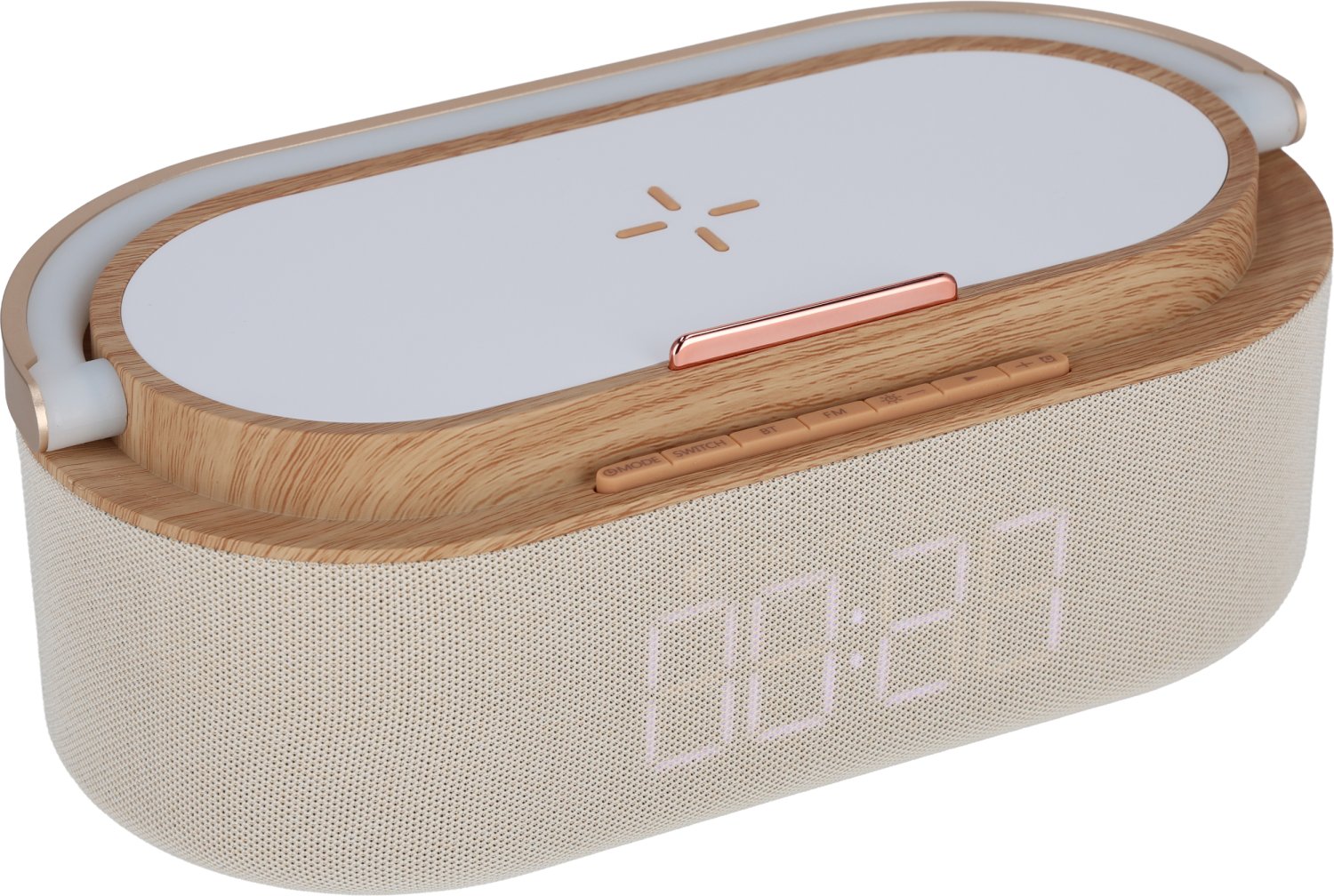 Wielofunkcyjny Głośnik Bluetooth LIMASSOL z Ładowarką Indukcyjną - Elektronika z nadrukiem logo | VEBI