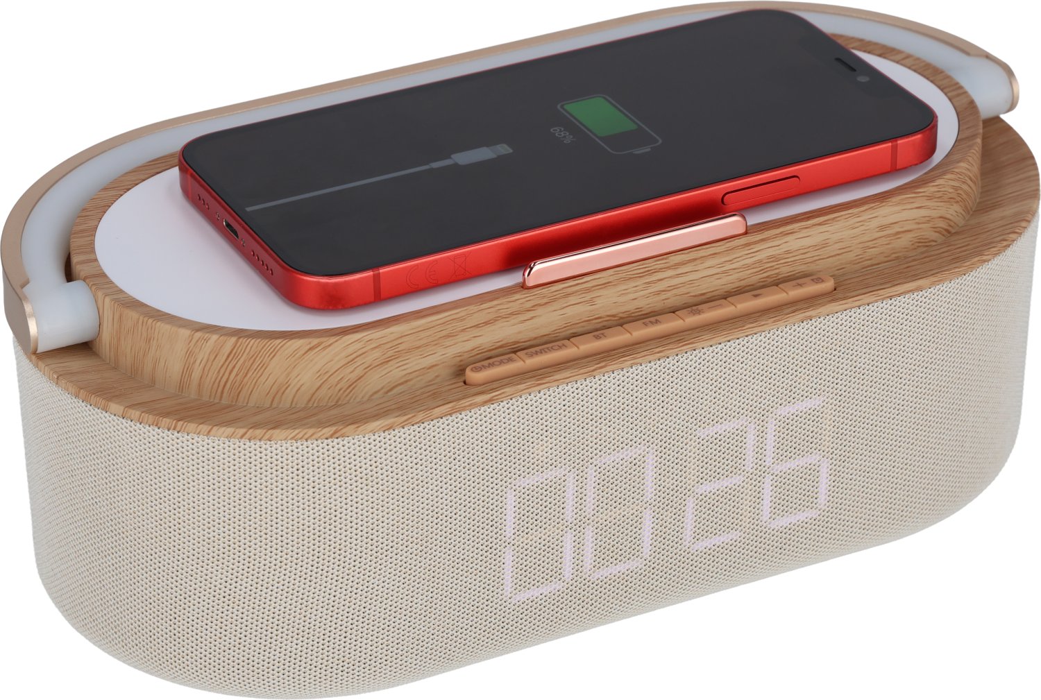 Wielofunkcyjny Głośnik Bluetooth LIMASSOL z Ładowarką Indukcyjną - Elektronika z nadrukiem logo | VEBI - zdjęcie 8