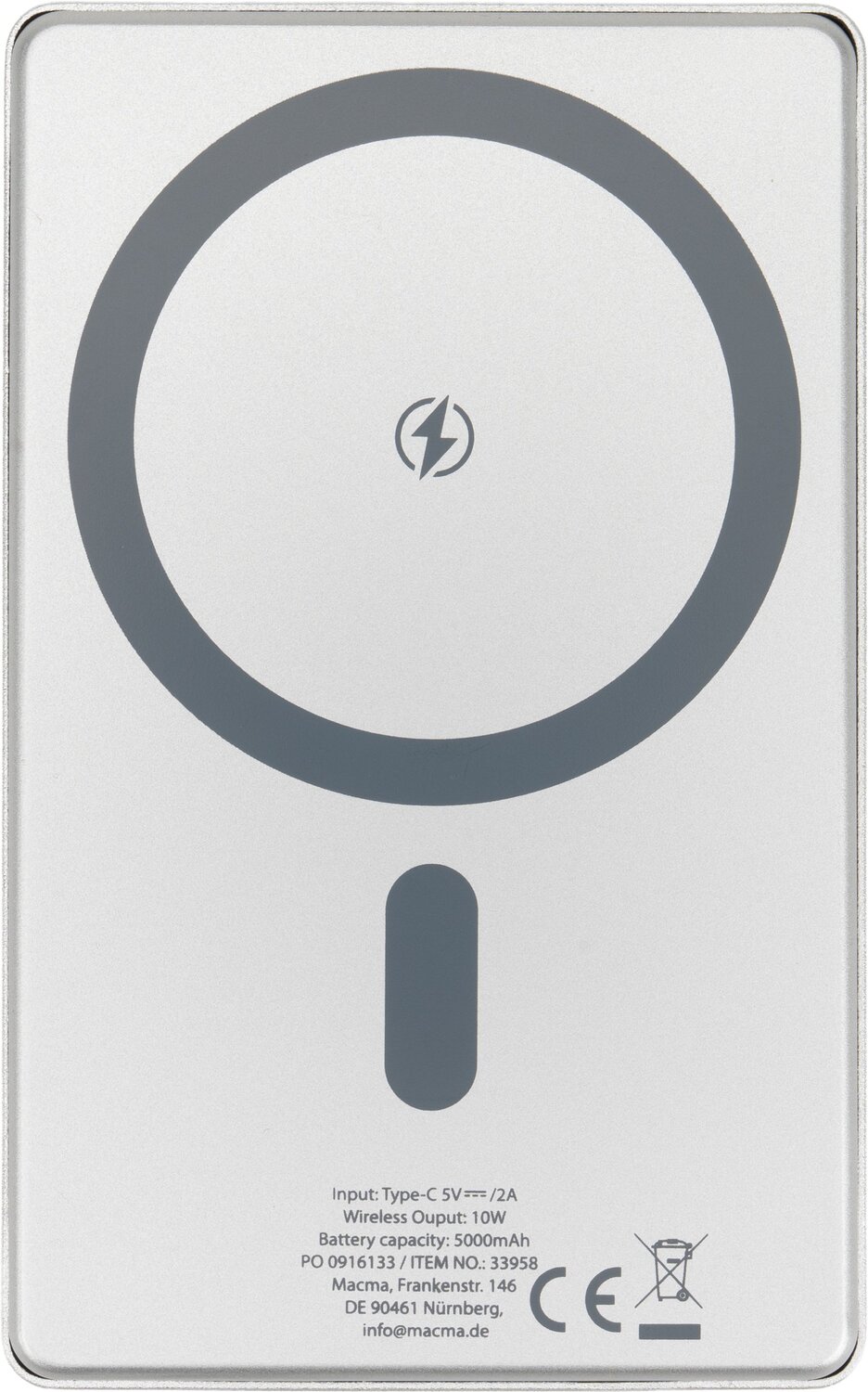 Power Bank 5000 mAh z ładowaniem bezprzewodowym MagSafe - Power banki z nadrukiem logo | VEBI - zdjęcie 23
