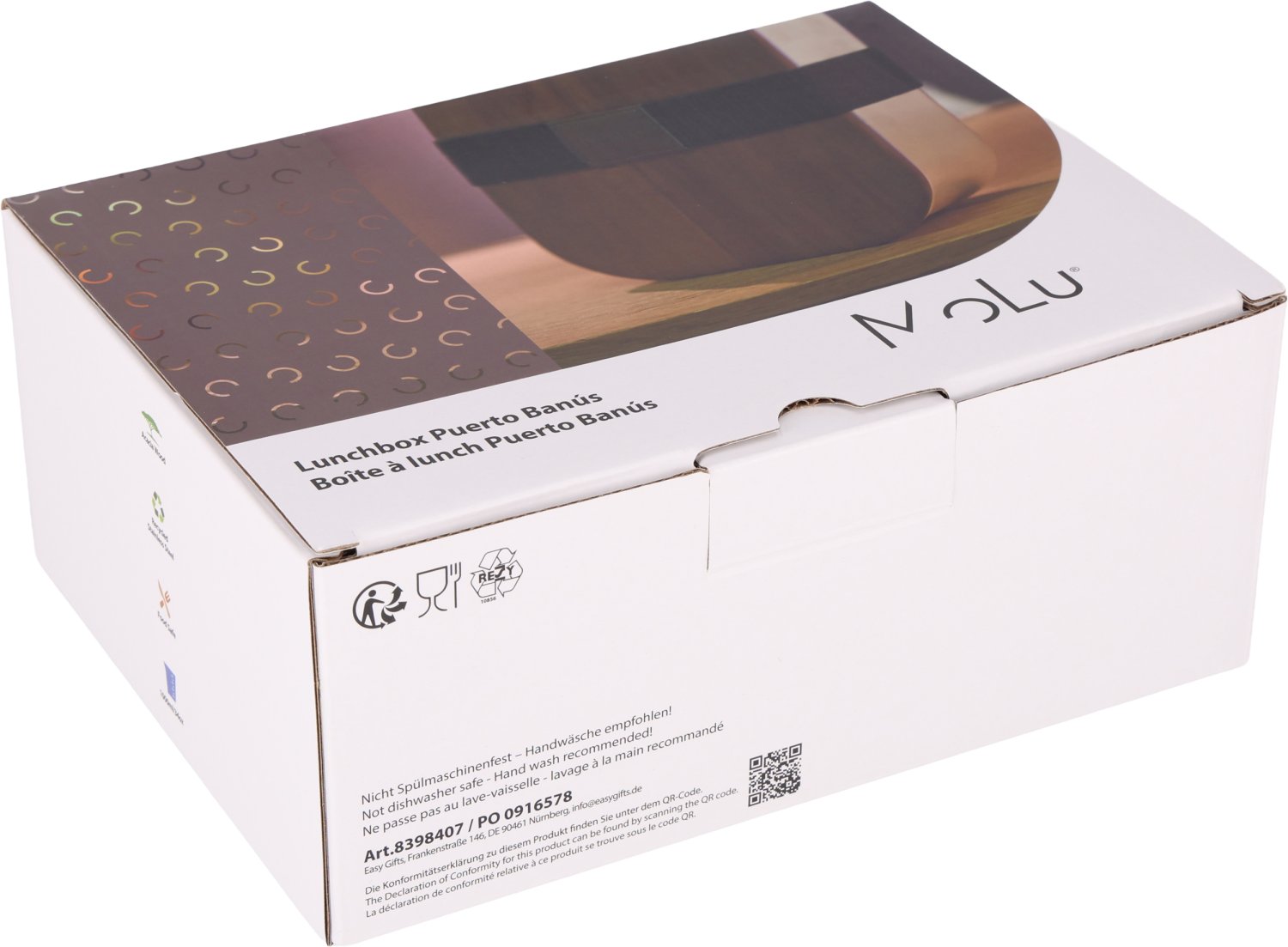 Lunch Box Eco PUERTO BANUS 1000ml - stal z recyklingu - Akcesoria podróżne z nadrukiem logo | VEBI - zdjęcie 7