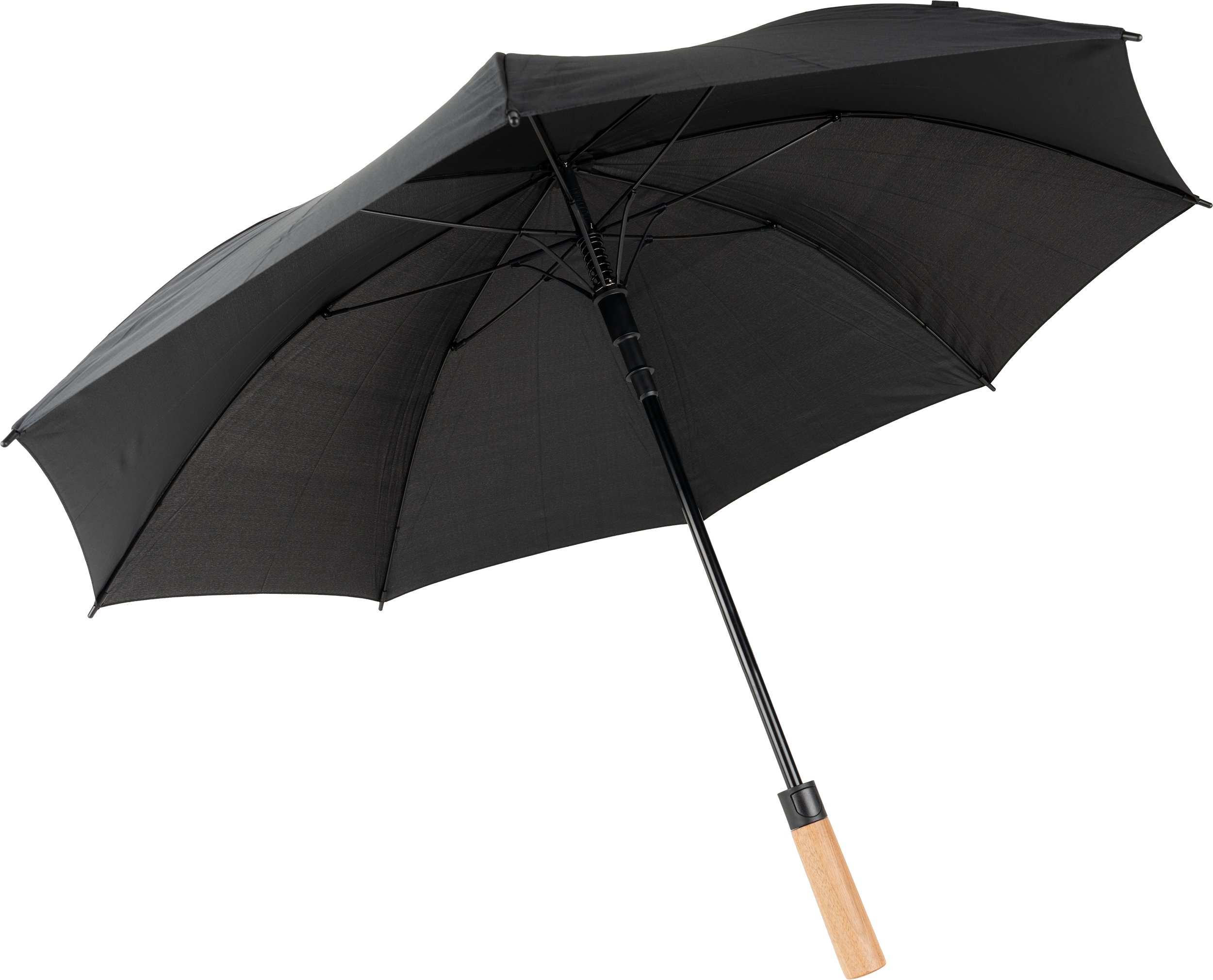 Parasol automatyczny ekologiczny rPET 105cm z drewnianą rączką - zdjęcie 2