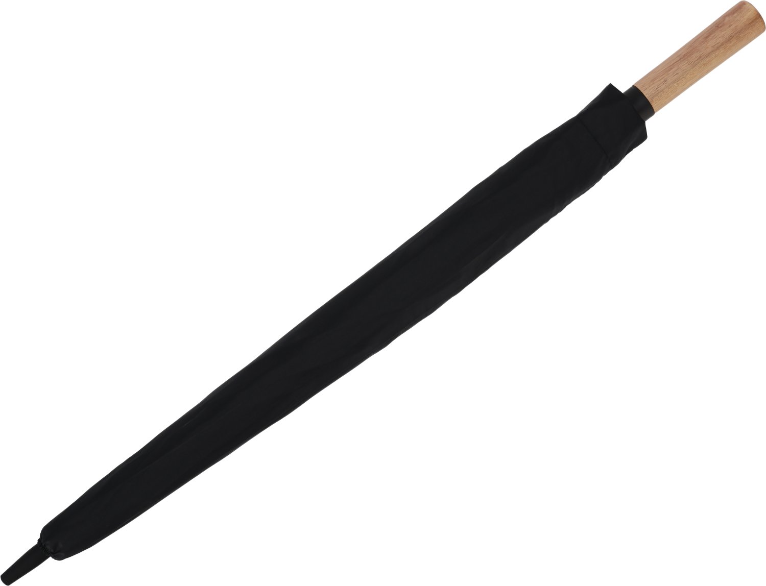 Parasol automatyczny ekologiczny rPET 105cm z drewnianą rączką - Podróże i rekreacja z nadrukiem logo | VEBI - zdjęcie 5