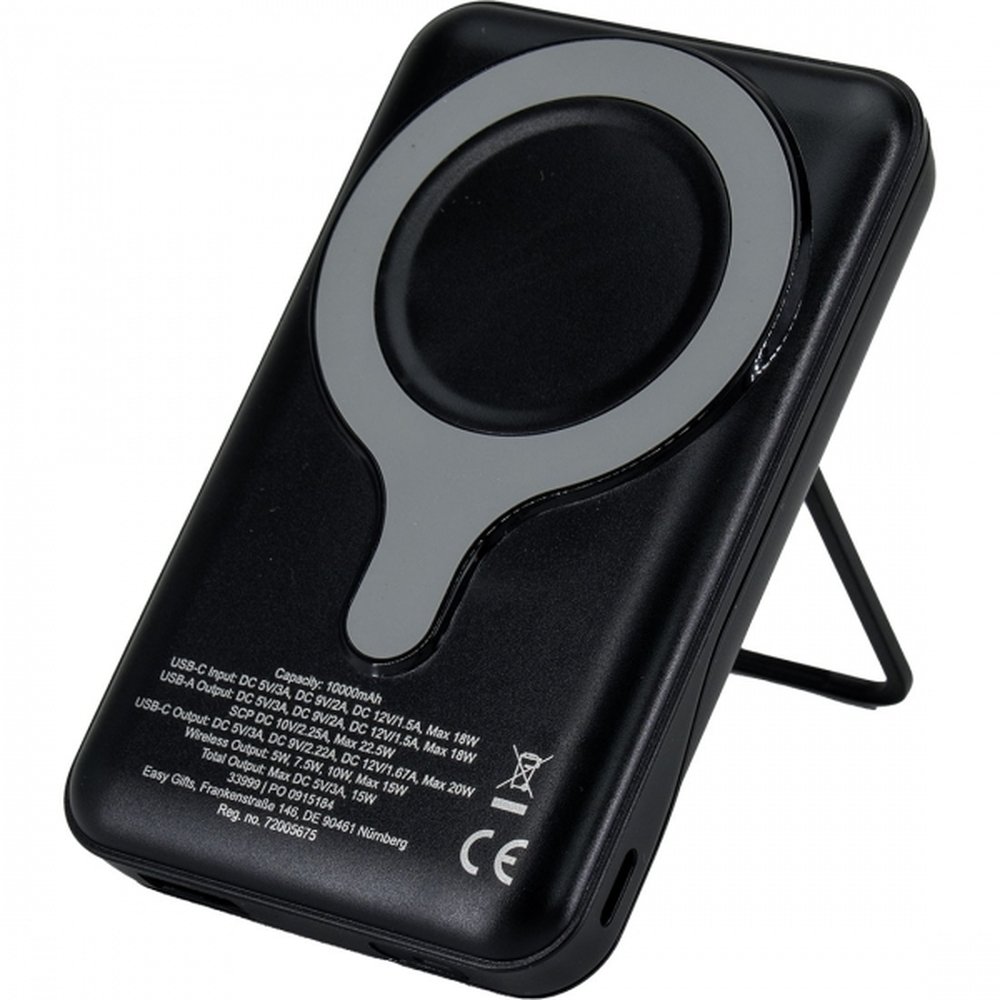 Power Bank Indukcyjny 10000mAh z Podstawką VENTURA - Power banki z nadrukiem logo | VEBI
