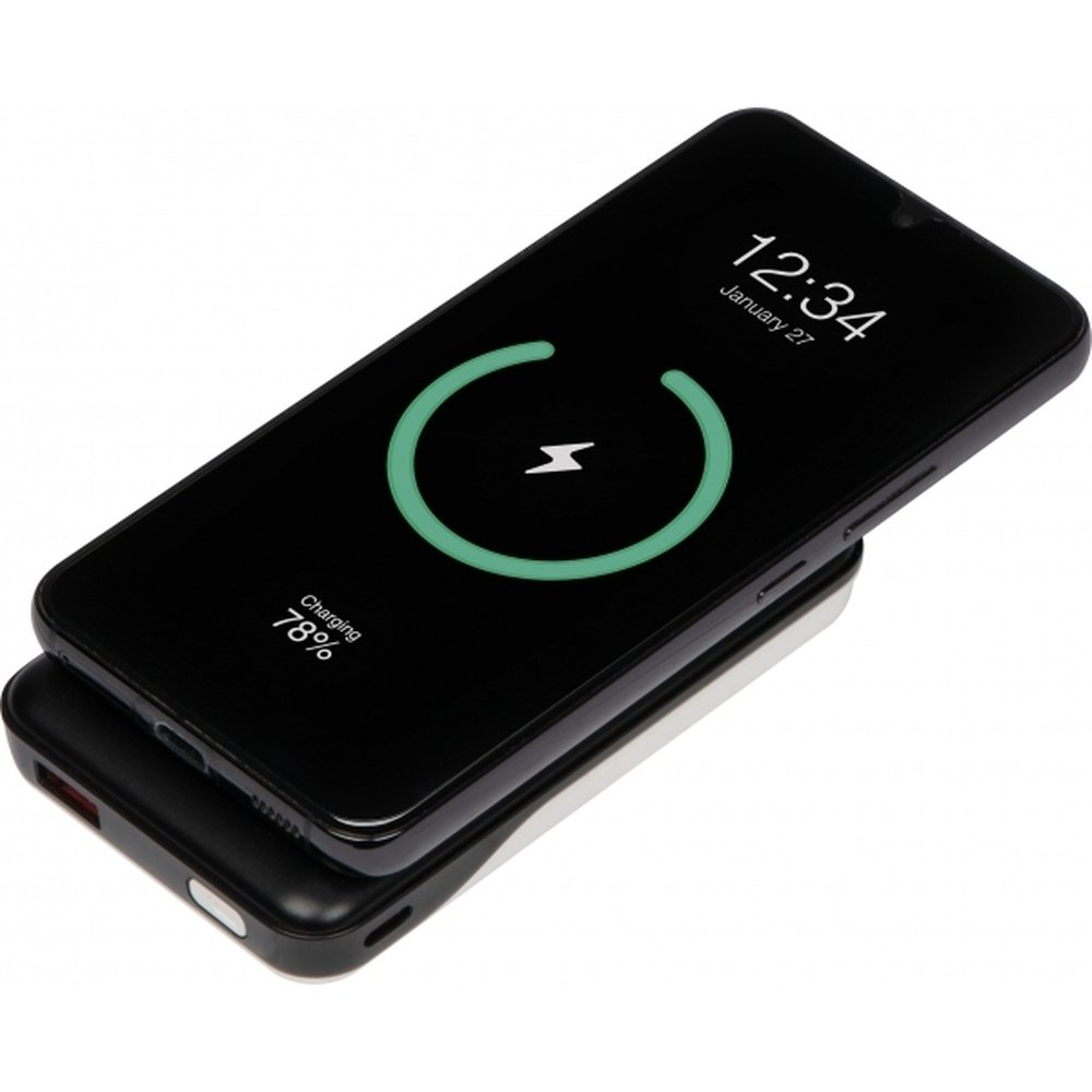 Power Bank Indukcyjny 10000mAh z Podstawką VENTURA - Power banki z nadrukiem logo | VEBI - zdjęcie 6