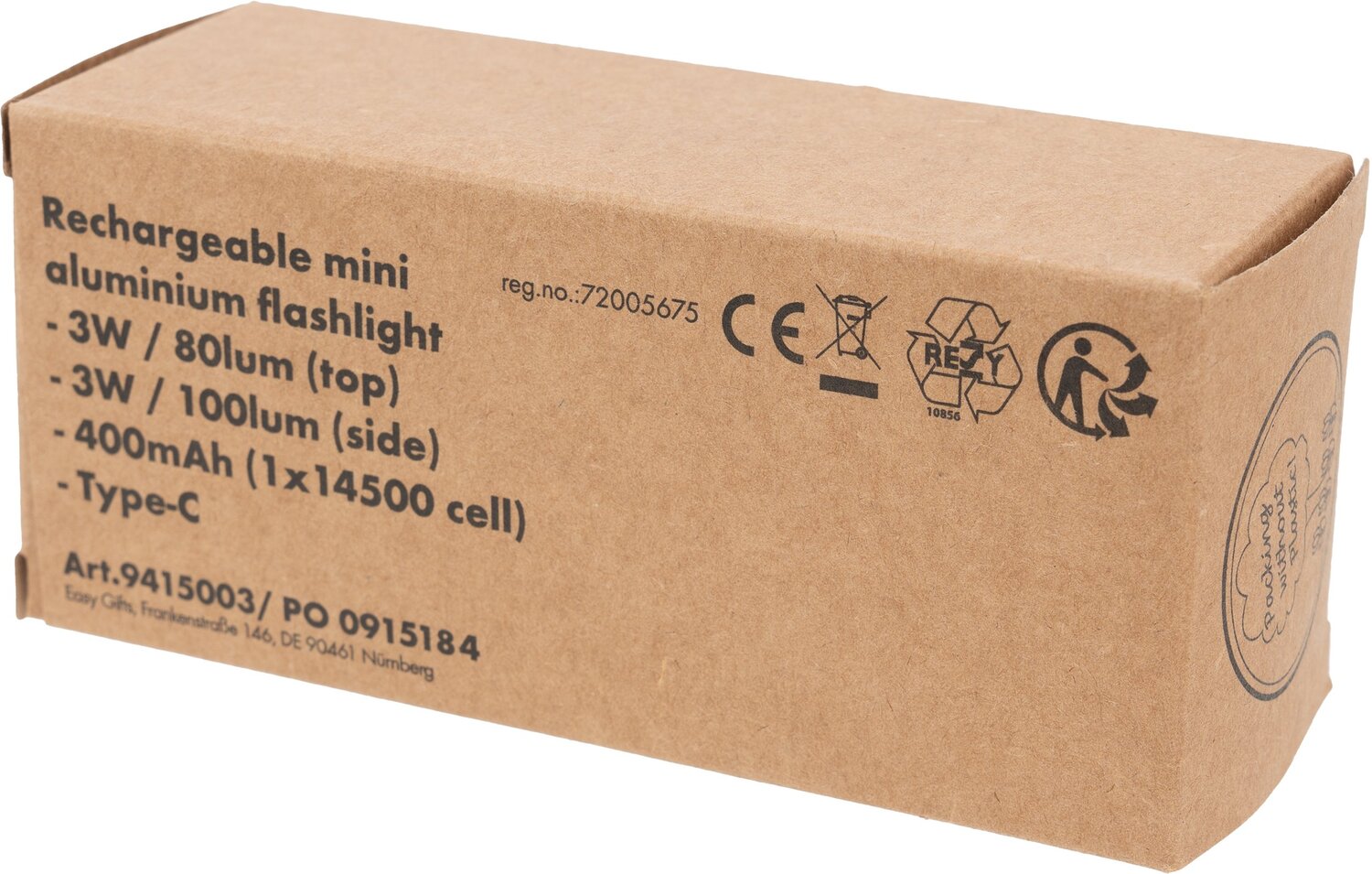 Latarka LED TOKYO z diodą COB i ładowaniem USB-C - Latarki i lampki z nadrukiem logo | VEBI - zdjęcie 13