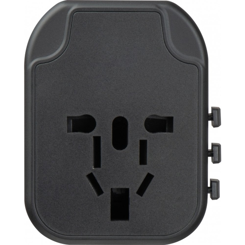 Uniwersalny adapter podróżny z USB i USB-C MARACENA - Akcesoria podróżne z nadrukiem logo | VEBI - zdjęcie 7
