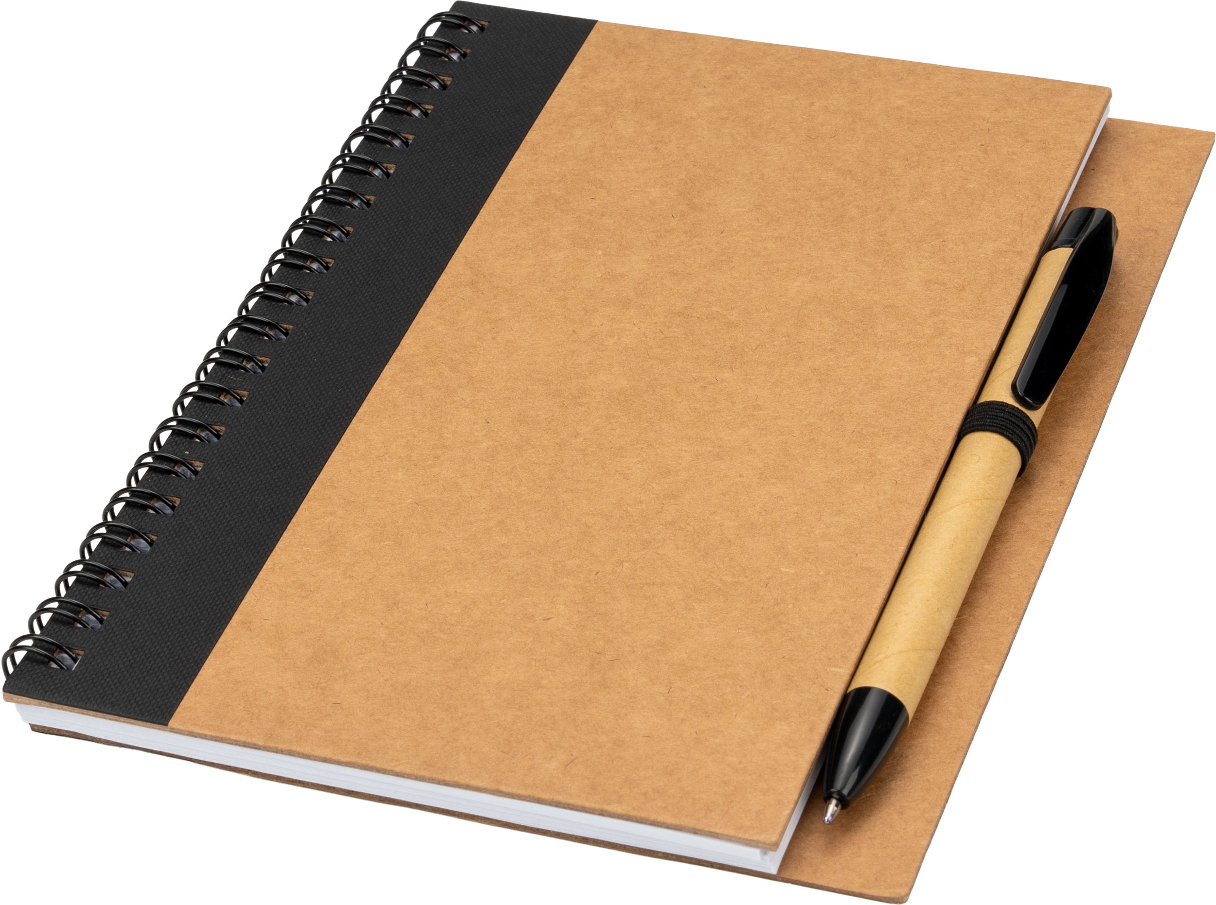 Notes A5 ekologiczny z długopisem RAVENNA - 80 kartek z recyklingu