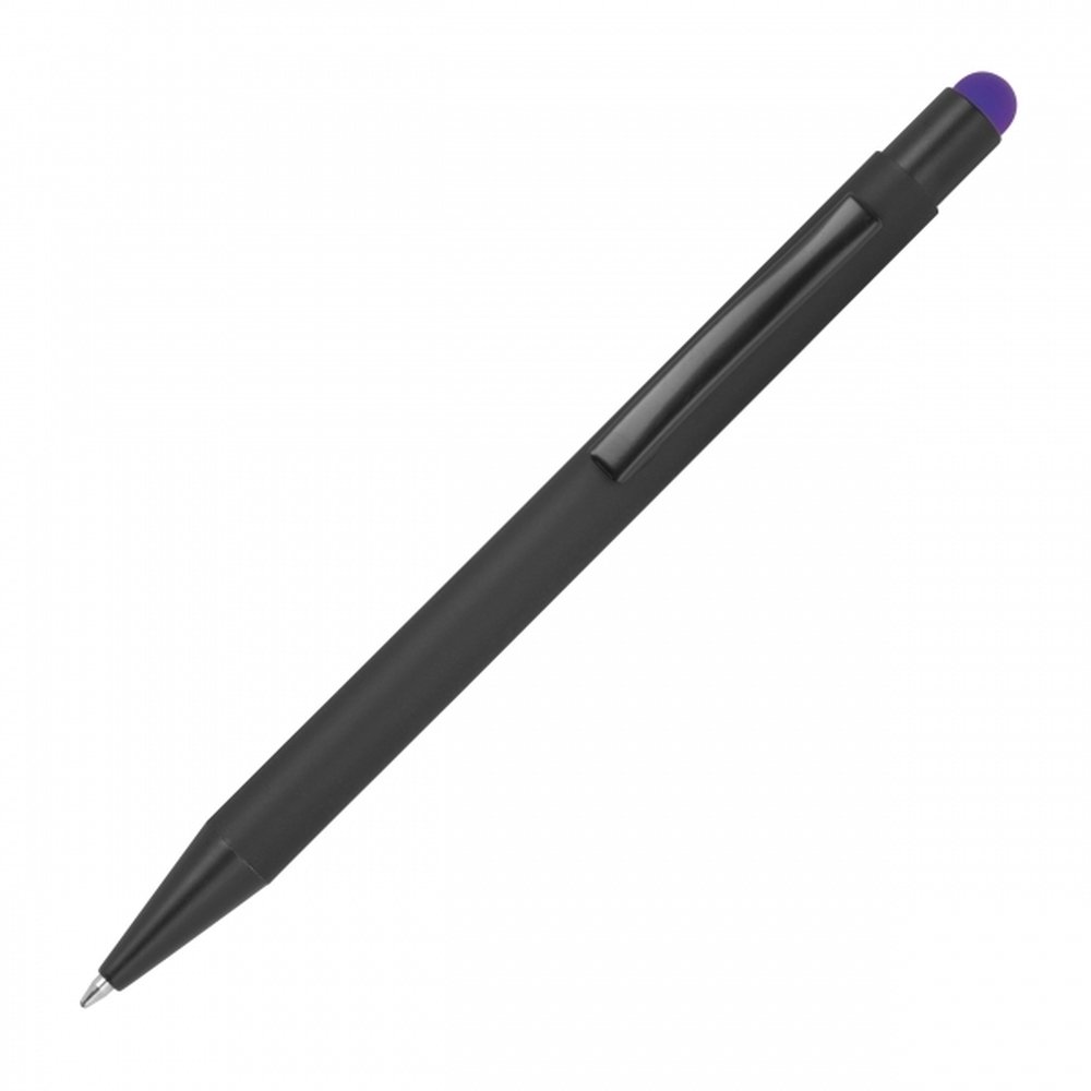 Długopis metalowy z końcówką dotykową OHARA soft touch - Soft touch z nadrukiem logo | VEBI - zdjęcie 11