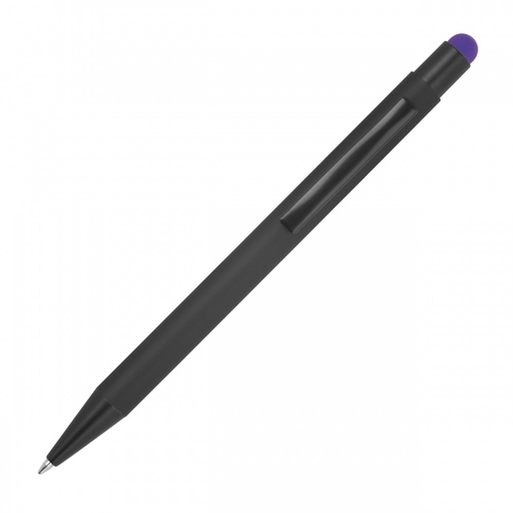 Długopis metalowy z końcówką dotykową OHARA soft touch - Soft touch z nadrukiem logo | VEBI - zdjęcie 13