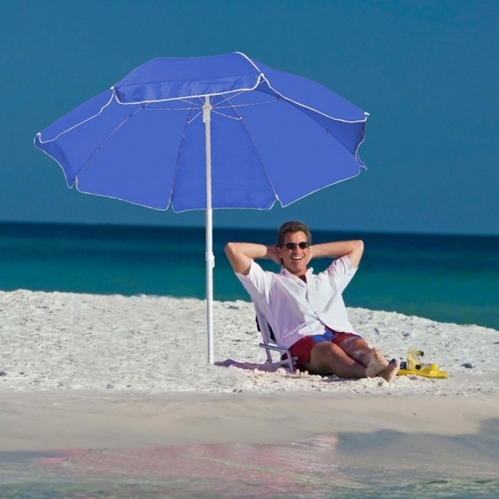 Parasol plażowy Ø150 cm z nadrukiem logo – Fort Lauderdale - Akcesoria plażowe z nadrukiem logo | VEBI - zdjęcie 4
