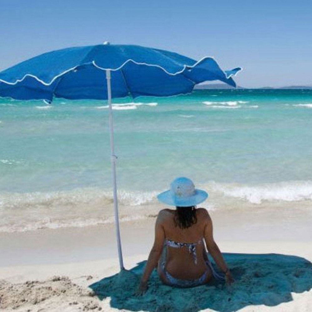 Parasol plażowy Ø150 cm z nadrukiem logo – Fort Lauderdale - Akcesoria plażowe z nadrukiem logo | VEBI - zdjęcie 5