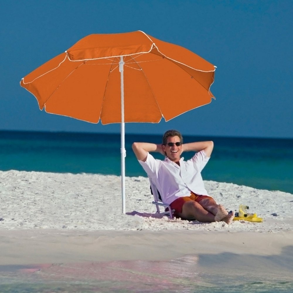 Parasol plażowy Ø150 cm z nadrukiem logo – Fort Lauderdale - Akcesoria plażowe z nadrukiem logo | VEBI - zdjęcie 11