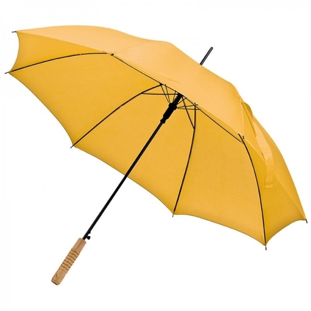 Parasol automatyczny LE MANS Ø100cm z drewnianą rączką - Panel od 100 do 110 cm z nadrukiem logo | VEBI - zdjęcie 44