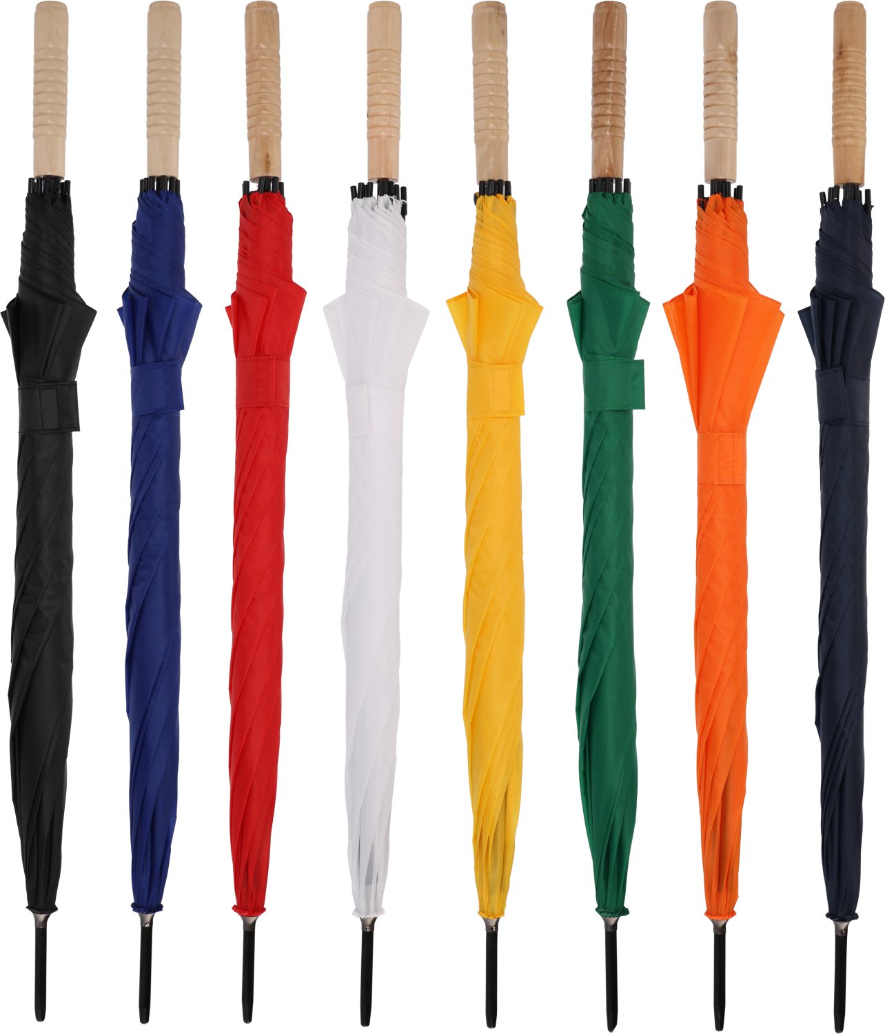 Parasol automatyczny LE MANS Ø100cm z drewnianą rączką - Panel od 100 do 110 cm z nadrukiem logo | VEBI - zdjęcie 20