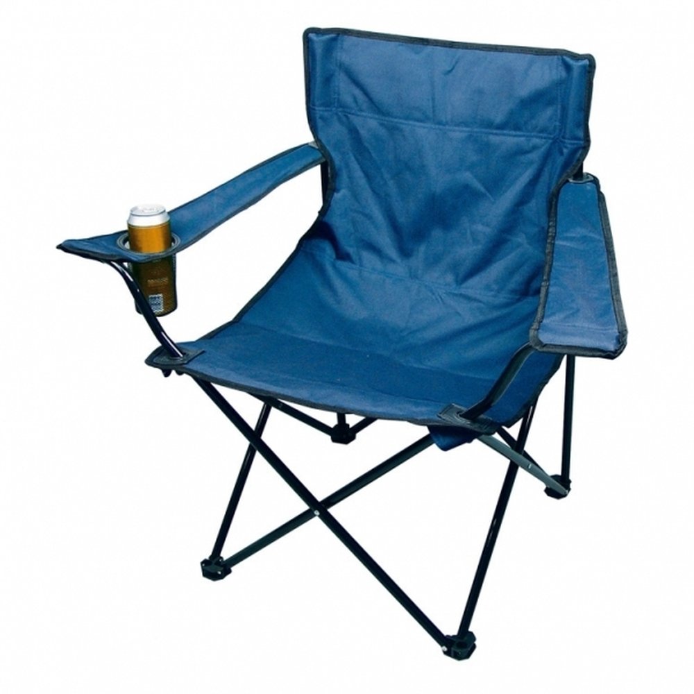 Krzesło składane YOSEMITE - wygodne z uchwytem na napoje - Grill i piknik z nadrukiem logo | VEBI - zdjęcie 2