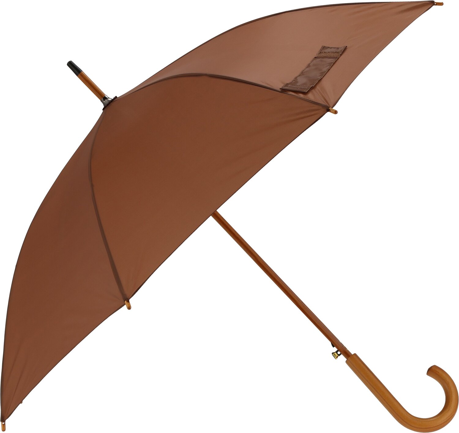 Parasol automatyczny z drewnianą rączką NANCY Ø105 cm - Panel od 100 do 110 cm z nadrukiem logo | VEBI - zdjęcie 14