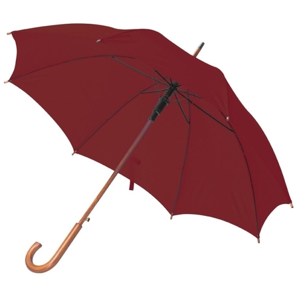 Parasol automatyczny z drewnianą rączką NANCY Ø105 cm - Panel od 100 do 110 cm z nadrukiem logo | VEBI - zdjęcie 12
