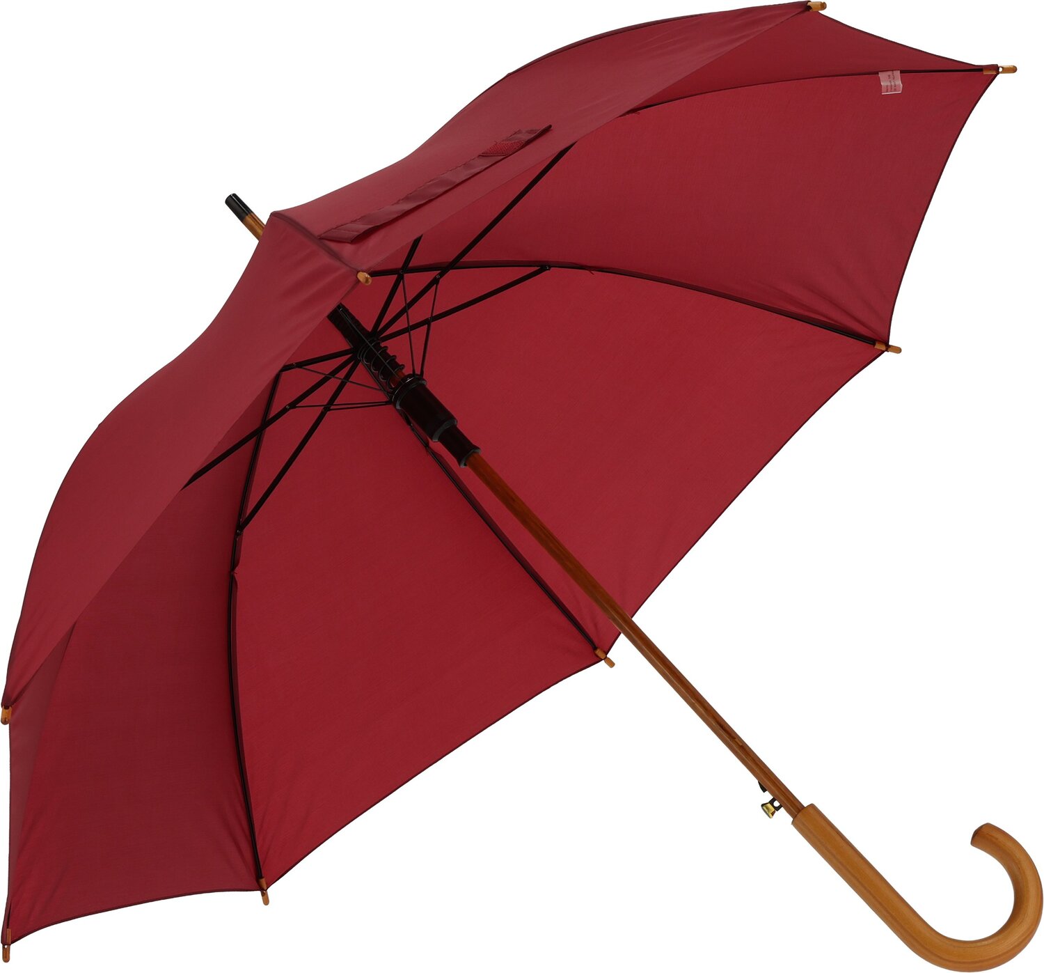 Parasol automatyczny z drewnianą rączką NANCY Ø105 cm - Panel od 100 do 110 cm z nadrukiem logo | VEBI - zdjęcie 7