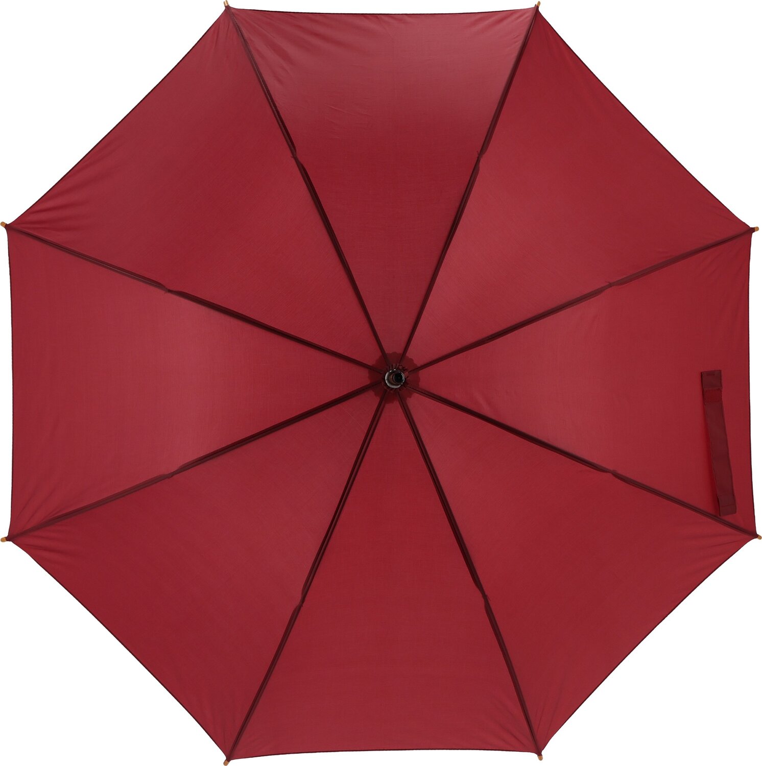 Parasol automatyczny z drewnianą rączką NANCY Ø105 cm - Panel od 100 do 110 cm z nadrukiem logo | VEBI - zdjęcie 9