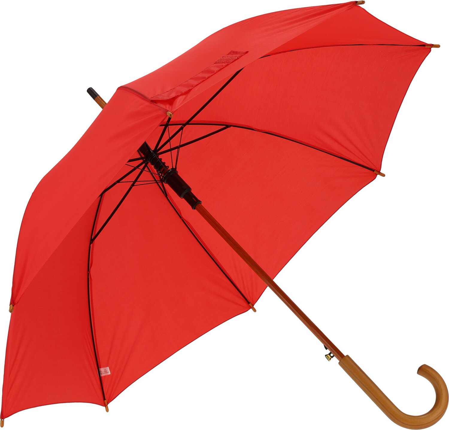 Parasol automatyczny z drewnianą rączką NANCY Ø105 cm - Panel od 100 do 110 cm z nadrukiem logo | VEBI - zdjęcie 28
