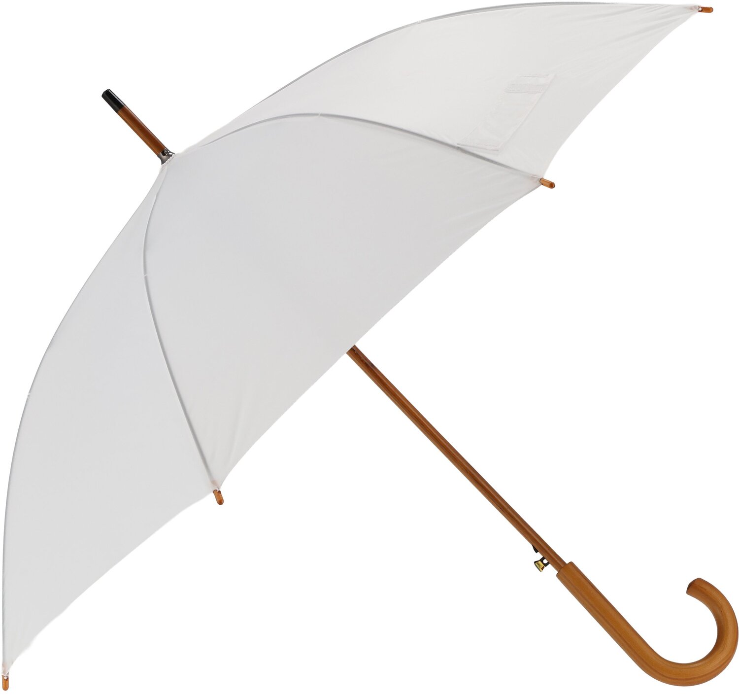 Parasol automatyczny z drewnianą rączką NANCY Ø105 cm - Panel od 100 do 110 cm z nadrukiem logo | VEBI - zdjęcie 2