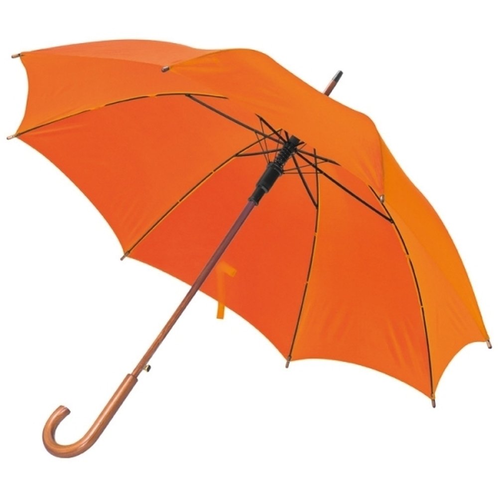 Parasol automatyczny z drewnianą rączką NANCY Ø105 cm - Panel od 100 do 110 cm z nadrukiem logo | VEBI - zdjęcie 64