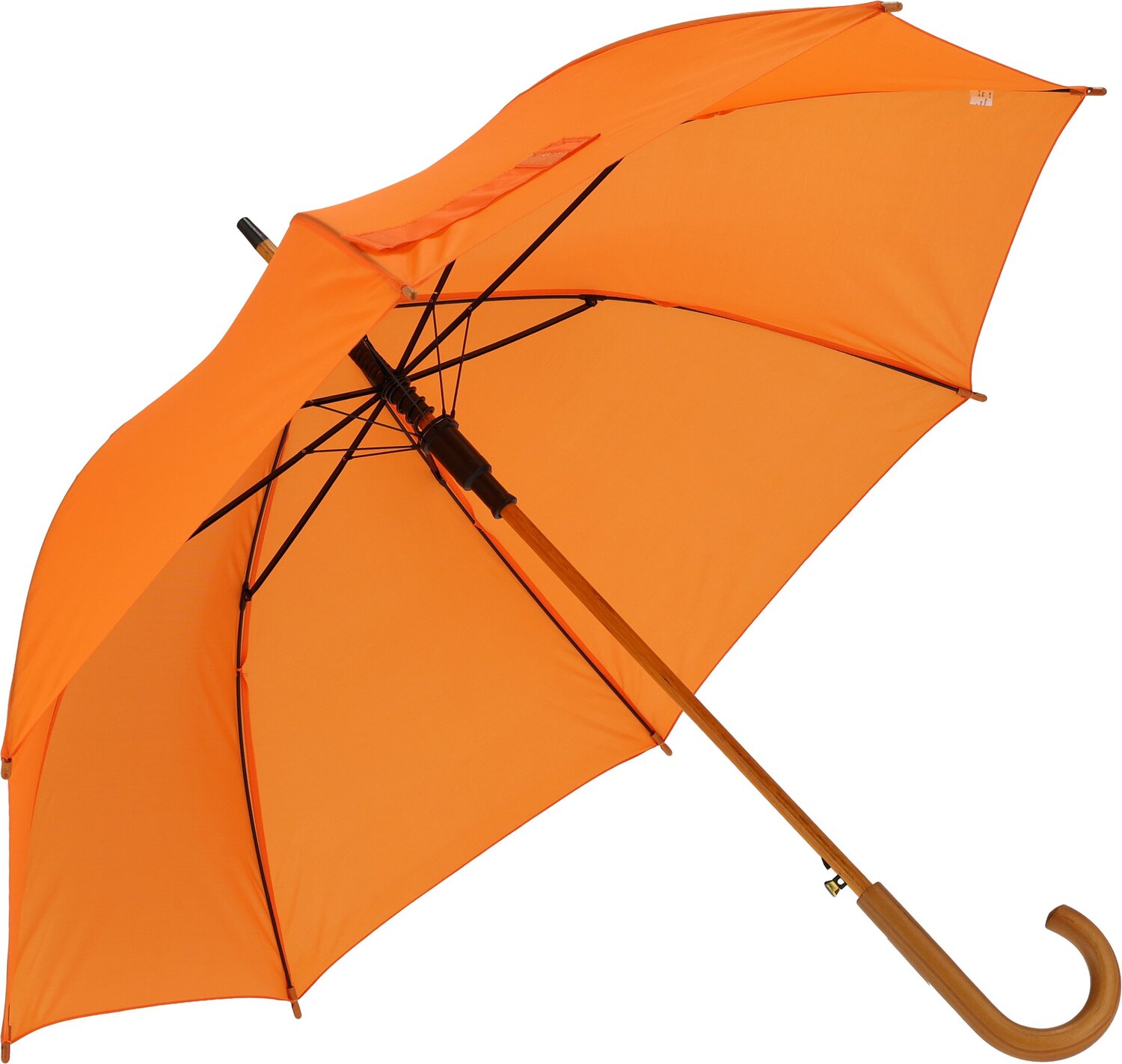 Parasol automatyczny z drewnianą rączką NANCY Ø105 cm - Panel od 100 do 110 cm z nadrukiem logo | VEBI - zdjęcie 59
