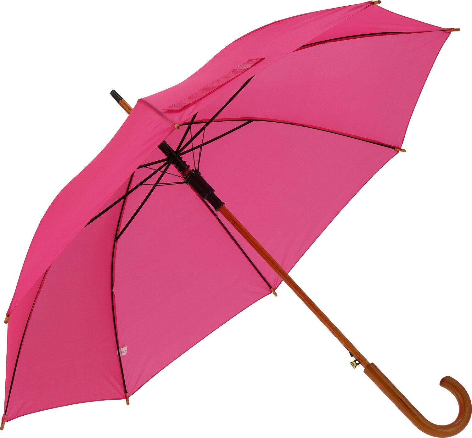 Parasol automatyczny z drewnianą rączką NANCY Ø105 cm - Panel od 100 do 110 cm z nadrukiem logo | VEBI - zdjęcie 65