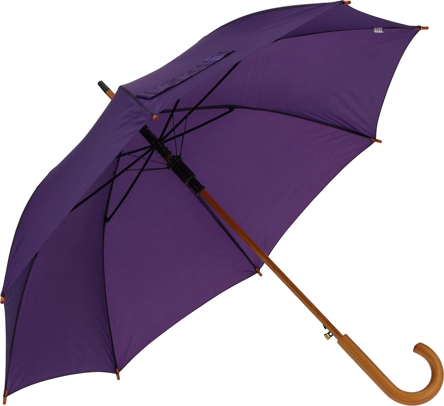 Parasol automatyczny z drewnianą rączką NANCY Ø105 cm - Panel od 100 do 110 cm z nadrukiem logo | VEBI - zdjęcie 33
