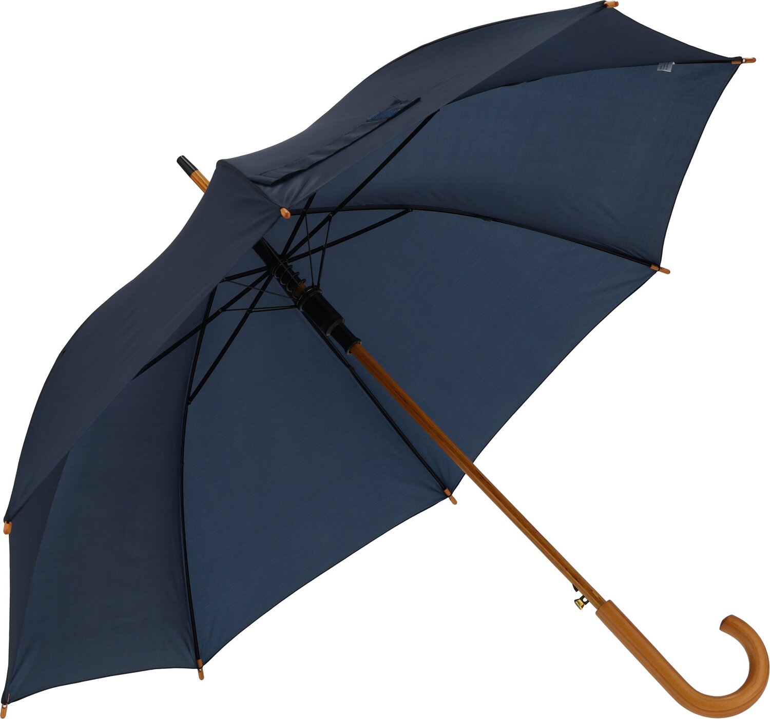 Parasol automatyczny z drewnianą rączką NANCY Ø105 cm - Panel od 100 do 110 cm z nadrukiem logo | VEBI - zdjęcie 38