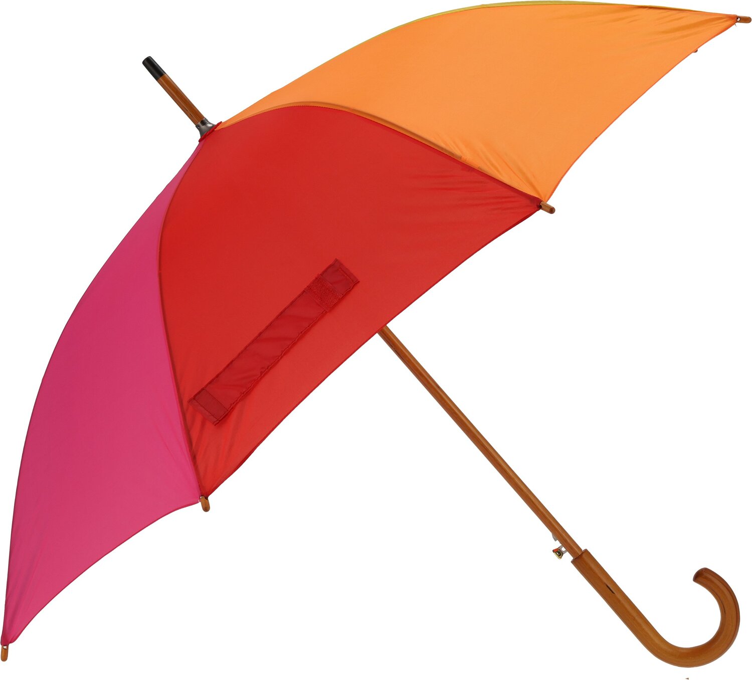 Parasol automatyczny Sarajevo z drewnianą rączką Ø105 cm - Panel od 100 do 110 cm z nadrukiem logo | VEBI - zdjęcie 2