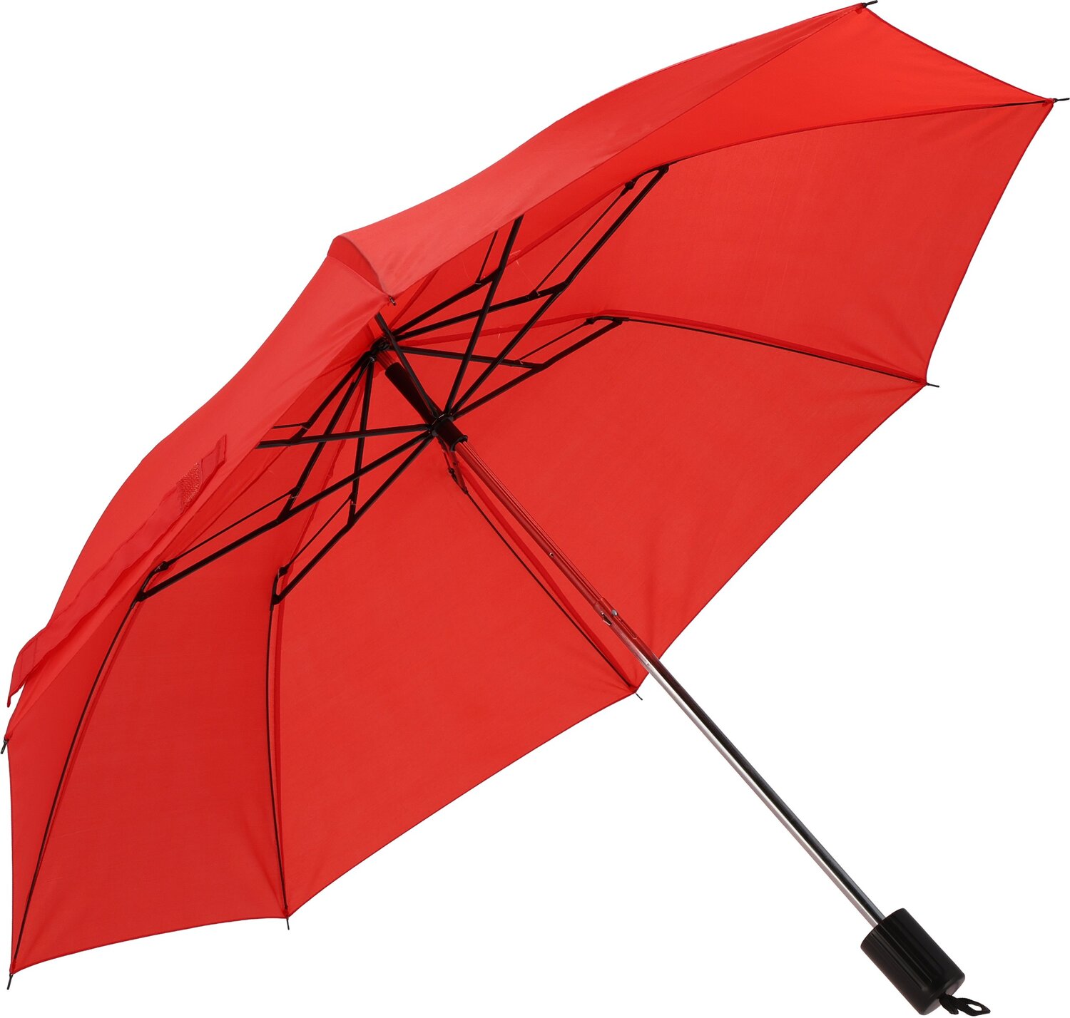 Parasol reklamowy LILLE - kompaktowy z paskiem na rękę - Panel poniżej 100 cm z nadrukiem logo | VEBI - zdjęcie 26