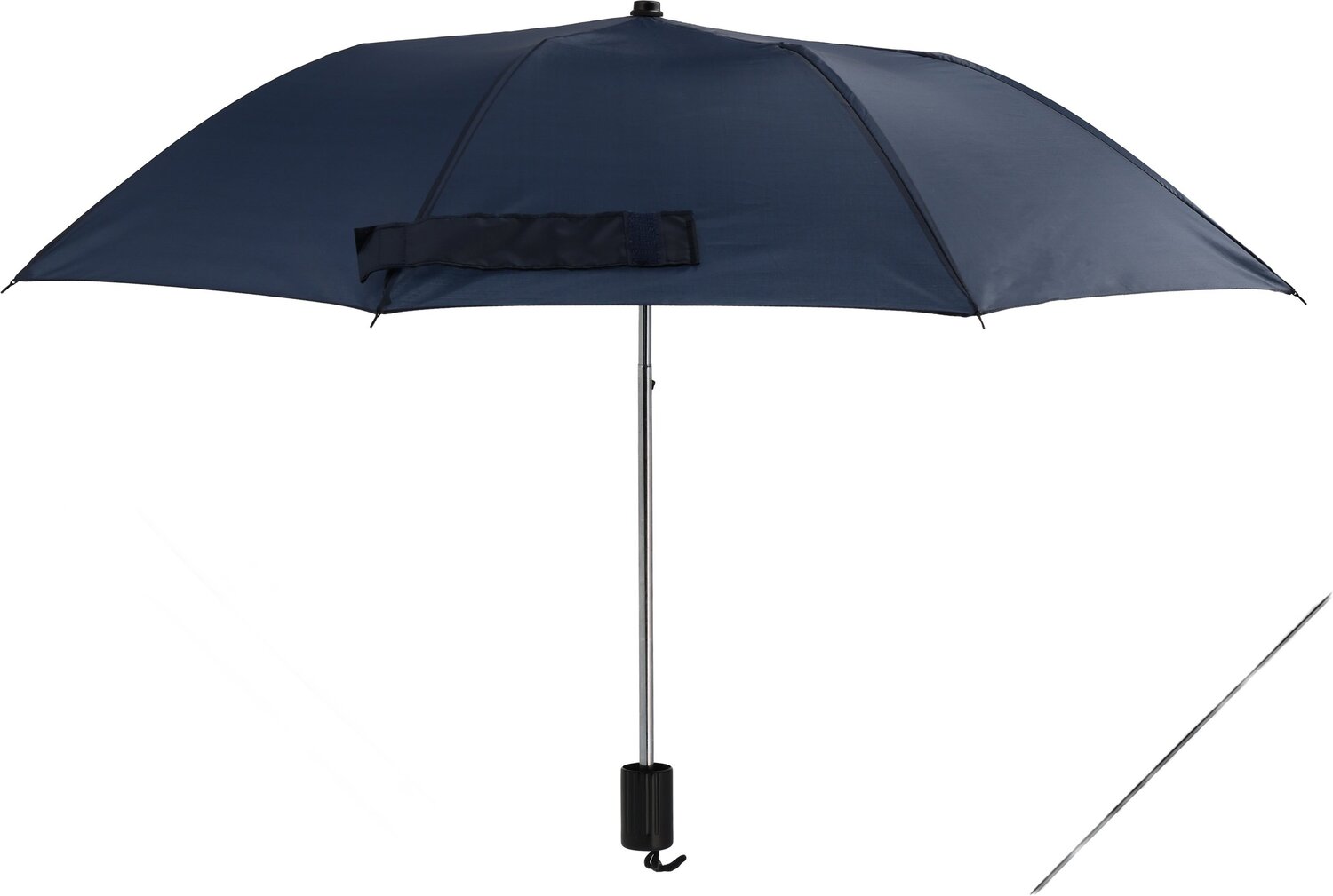 Parasol reklamowy LILLE - kompaktowy z paskiem na rękę - Panel poniżej 100 cm z nadrukiem logo | VEBI - zdjęcie 39