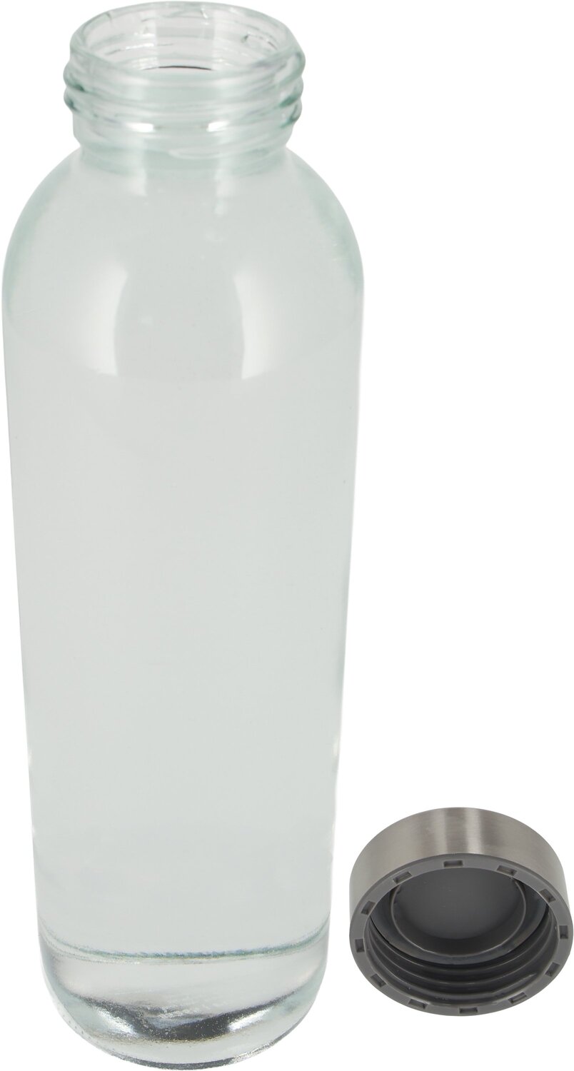 Szklana butelka ANTALYA 600ml z metalową pokrywką - Akcesoria podróżne z nadrukiem logo | VEBI - zdjęcie 4