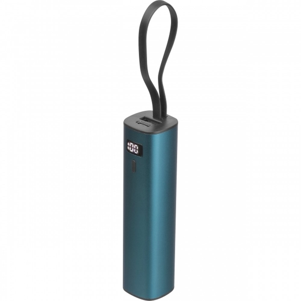 Aluminiowy power bank DONCASTER 5000 mAh z wyświetlaczem - Power banki z nadrukiem logo | VEBI - zdjęcie 19