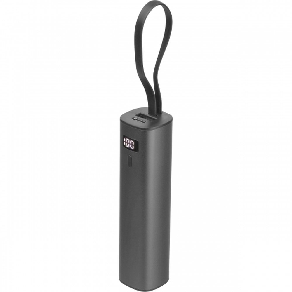 Aluminiowy power bank DONCASTER 5000 mAh z wyświetlaczem - Power banki z nadrukiem logo | VEBI - zdjęcie 6